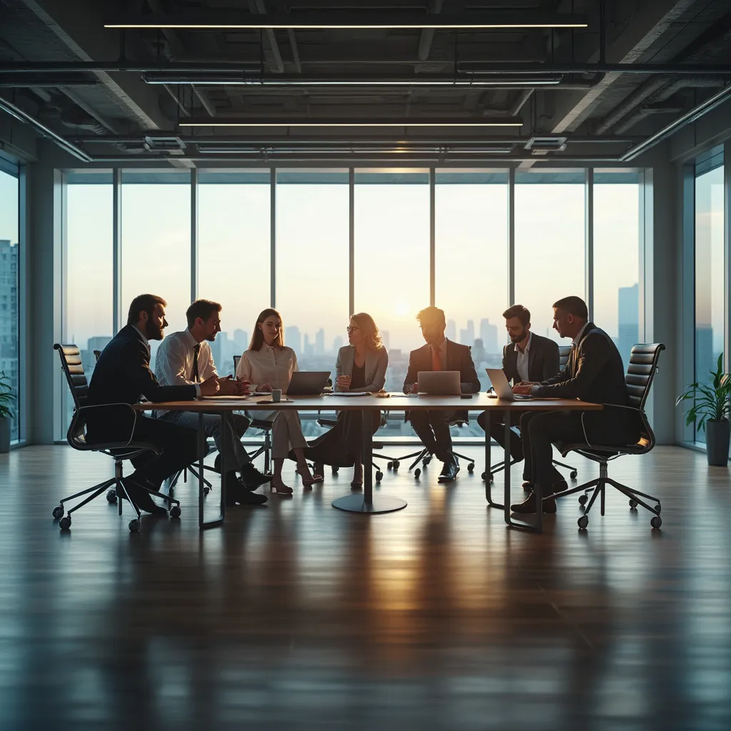 Equipo de consultores en oficina moderna